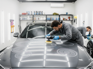 صنفرة وتلميع السيارة